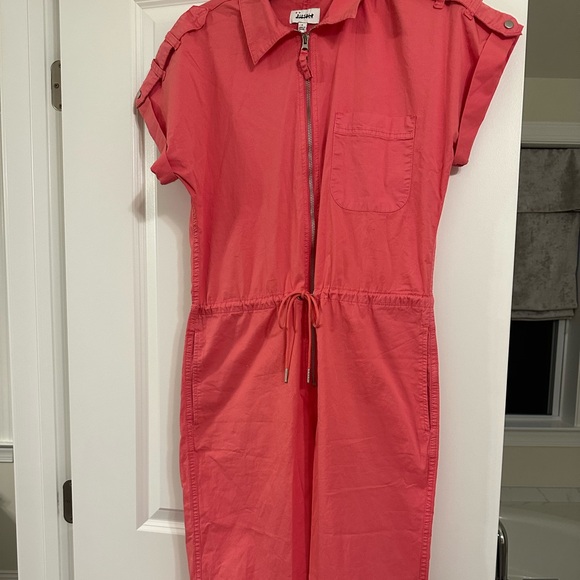 Pistola Jordan short sleeve zip front jumpsuit- pink punch - Picture 4 of 5